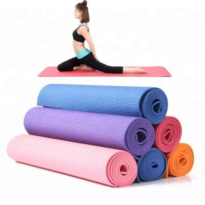 China Organic Custom Foldable Yoga Mat PVC Yoga Mat Eco Friendly One Size Non Slip Custom Fitness Anti Slip With Logo for sale