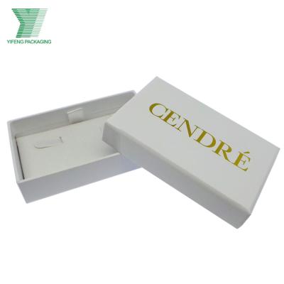 China YI Recyclable Feng Packaging Custom Design Rigid White Paper Packaging Gift Boxes With Velvet Insert Customized Insert Gift Boxes With Logo for sale