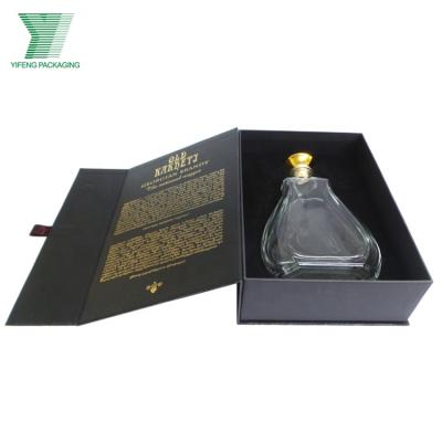 China Wholesale Price Recyclable Rigid Wine Gift Box Wine Glass Bottle Flip Packaging Cardboard Fashion Guangzhou Packaging Boxes for sale