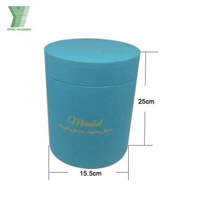 China yifeng handmade maker custom rigid cardboard rose flower paper box round box cardboard cylinder flower gift box luxury packaging for sale