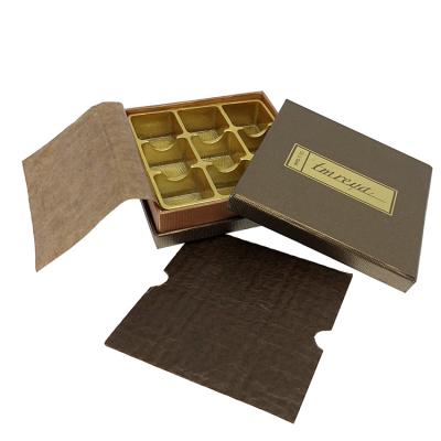 China Hot Selling Luxury Mi Packaging Box Chocolate Packaging Box Gift Wrapping Boxes Lid Base Box With Grease Paper And Cushion Pad for sale