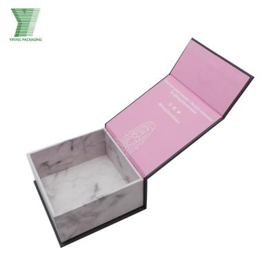 China High Quality Recyclable Fancy Necklace Pink Color Jewelry Box Marble Pattern Book Shape Packaging Boxes Book Shape Packaging Boxes for sale