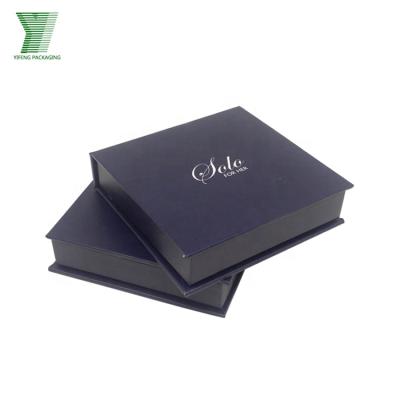 China Newest Design Custom Full Black Luxury Handmade Square Small Black Ring Magnetic Closure Box For Necklace Jewelry for sale