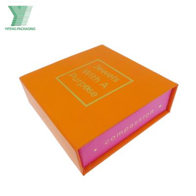 China High Quality & Luxury Magnetic Jewelry Packaging Box Recyclable/Hand Made Paper Cardboard Jewelry Box Closure Custom Logo Printed With Foam Insert for sale