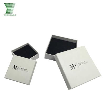 China Recyclable White High End Custom Printed Matt Logo Cardboard Jewelry Box With Customized Logo For Necklace Ring Earring Set Pendant Box for sale