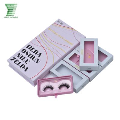 China Handmade 100% Siberian Mink Lashes Pound Eyelash Private Label Real Mink Fur Eye Lashes fake box/3D shape box for sale