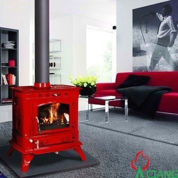 China Indoor Enamel Heating Stoves For Wood 18kw for sale