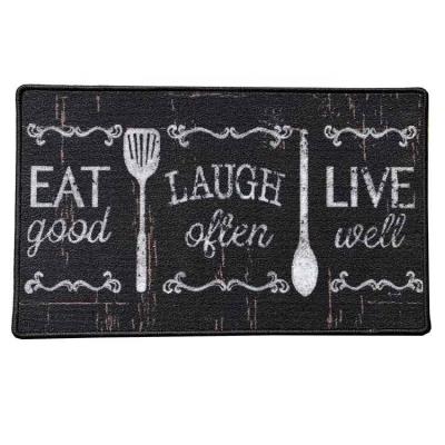 China Washable Waterproof Custom Printed Indoor LATEX Kitchen Cover Floor Mats Kitchen Mat for sale