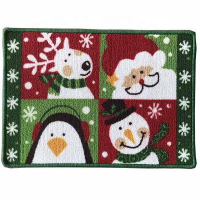 China Washable High Quality Indoor Anti Slip TPR Anti Foot Mats Kitchen Rug Carpet Comfort Kitchen Floor Mat Christmas Mat for sale