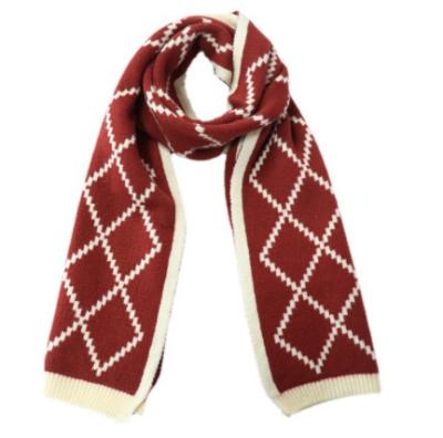 China Soft Texture New Year Christmas Gift Red Shawls With A Thick New Knit Scarf for sale