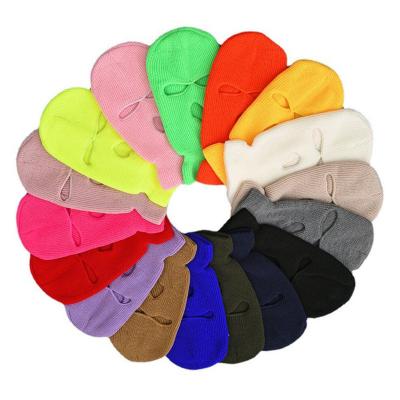 China 2022 COMMON new style knit three-hole skimask cap in winter for sale