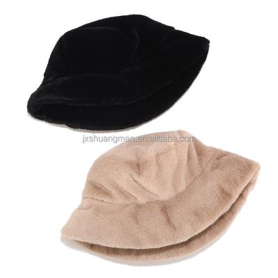 China COMMON New Solid Color Light Panel Cheap Bucket Hat Outdoor Winter Women for sale