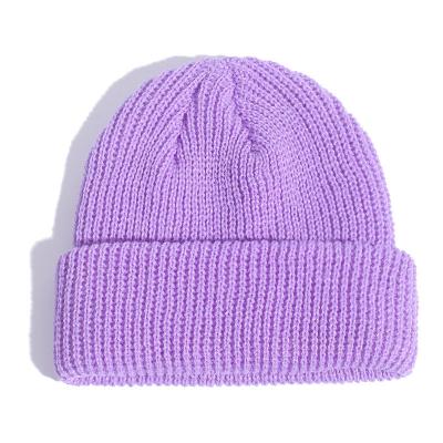 China OEM Coloful JOINT Children's Fashion Monochrome Knitted Hat For Boys And Girls for sale