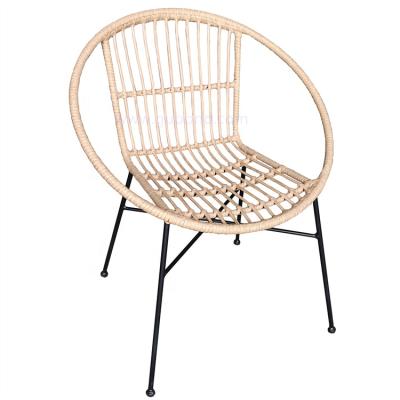 China Modern Metal Stackable Garden Plastic Wicker Rattan Dining Chairs With Cushion Outdoor Furniture for sale