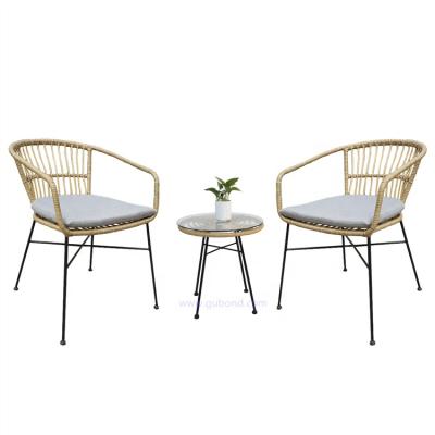 China Bistros GR152 Modern Outdoor Furniture Chair Poly Steel Rattan Stacking Dining Chair Garden Restaurant Wicker Chair Outdoor Furniture for sale