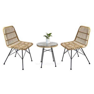 China Modern Outdoor Furniture GR142 Restaurant Metal PE Rattan Wicker Dining Chairs With Cushion For Sale for sale