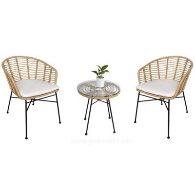 China Modern outdoor plastic garden cafe metal armchair rattan wicker chair reasaurant outdoor furniture for sale