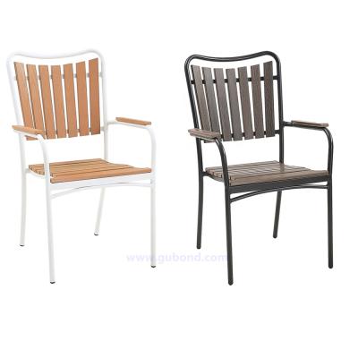 China Stackable Nordic Style Stacking Aluminum Plastic Wood Dining Chairs Outdoor for sale