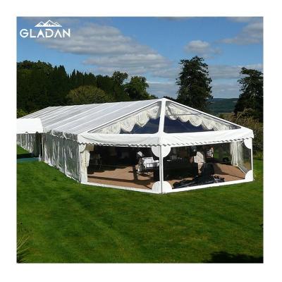 China wedding glass tent luxury wedding glass side exhibition tent pvc tarpaulin tent multi polygon outdoor marquee tents for sale