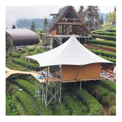 China Gladan Outdoor Soundproof Modular Canopy Glamping Camp 5 Star Accommodation Hotel Tent Lodges For Sale for sale