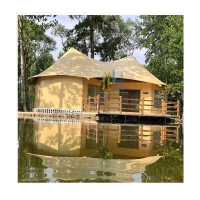 China Hotel China Hotel Building Manufacture Two Rooms Design Luxury Glamping Villa Tent Houses For Indoor Resort for sale