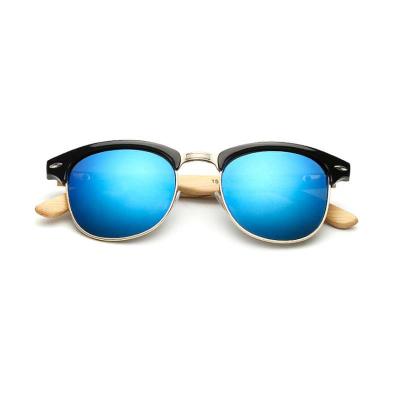 China Fashion Sunglasses 2021 Fashion Mirror Outdoor Sports Arm Cool Bamboo Sunglasses for sale