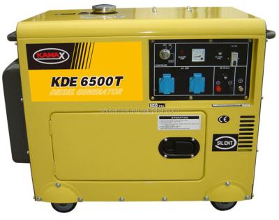 China 4.5 KVA Diesel Silent Generator With Digital Panel And Mobile Key Start Generator KDE6500T for sale