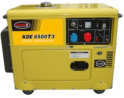 China 3 Phase Silent Diesel Generator KDE6500T3 for sale