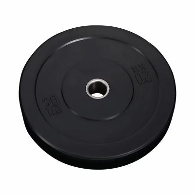 China black rubber covered bumper plate competition weight dumbbell bumper plate for gym center for sale