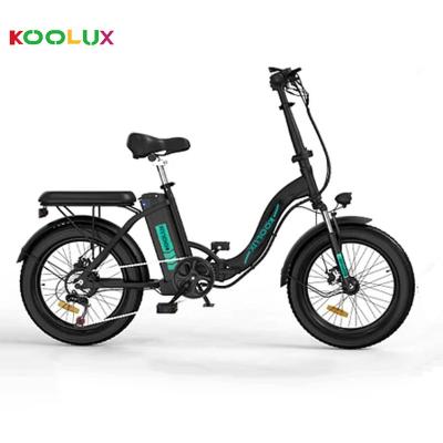 China KOOLUX Aluminum Alloy Drop Shipping 250w Battery Long Range 80km Strong Folding E-Bike Max City Off Road 7 Speed ​​20 Inch Electric Ebike Bike for sale