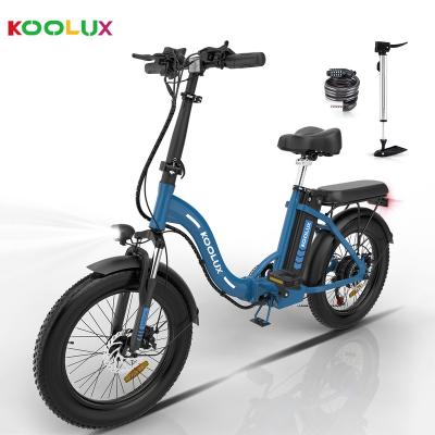 China Aluminum Alloy KOOLUX USA Warehouse 32KM/H 750W 48V 14Ah E Bike Mini Folding 20Inch Personal Electric Bicycle for sale