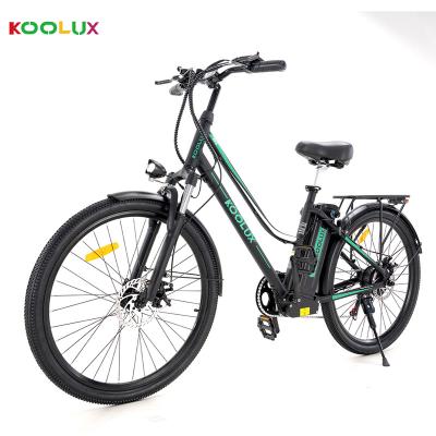 China Aluminum alloy KOOLUX 26 inch e-bike 36v 250w rear wheel disc brake mountain electric bicycle men's electric bike with light for sale