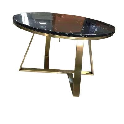 China 2021 Convertible Wholesale Price Dining Table Round Top Luxury Marble Dining Table Piece Set for sale