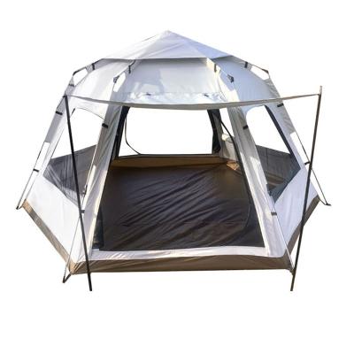 China Large Space Hexagonal Outlet Rainproof Equipment Portable Outdoor Camping Marquee Rising Tents for sale