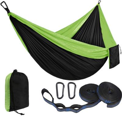 China Outdoor Nylon Camping Family Hammock Outdoor Climbing Leisure Indoor Swing Chair Single Hanging Double Hammock for sale