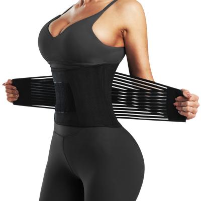 China New Adjustable Women's Body Shaping Waist Trimmer Slimming Belt Sports Sweat Trimmer Belt Waist Trainer for sale