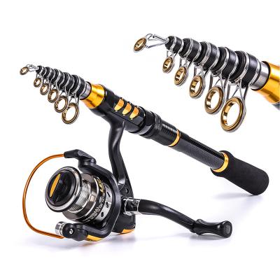 China Custom Mini Carbon Shop Trout Seawater Big Surf Fishing Rod Casting Carbon Fiber Retract Fish for sale