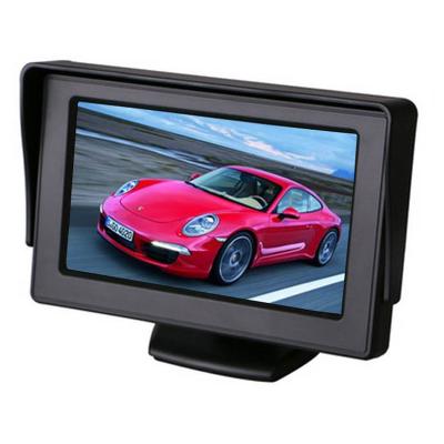 China Desktop 2AV Input TFT LCD Display Sun Visor 4.3 Inch Monitor For Car for sale