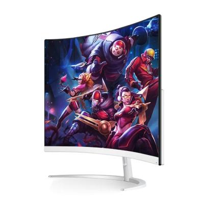 China Desktop White Appearance 1920x1080 24 Inch Curved Monitor PC Gaming Monitor for sale