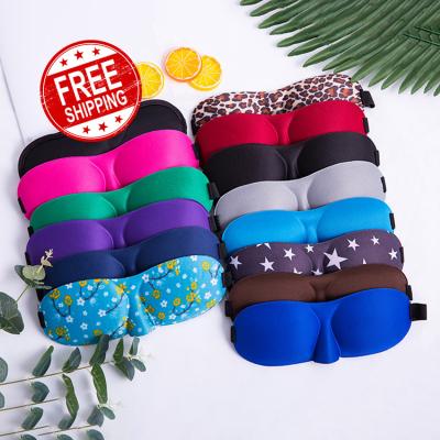 China Dark Circles Factory Direct Custom Printed Korean Eye Mask Travel Night Sleep 3d Eye Mask for sale