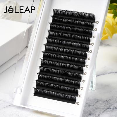 China Wholesale Direct Sales Amazon Fluffy Trending 0.10 C Loop 11mm Slot Flat Single Tip Darkest Korea Lick Extensions Black for sale