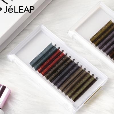 China 0.10 0.15 12mm Fluffy Fluffy Colored Flat Split Tip Licks Extension Natural Private Label D Loop Eyelash Extension Trays for sale