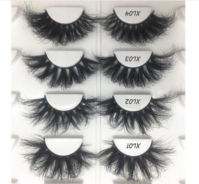 China Big made eyes and beautiful cross style design 25mm Lash Handmade 3d Mink Eyelashes High Quality Hot fluffy lashes for sale