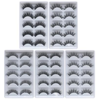 China Eyes Made Big and Beautiful 2020 Popular Style 3d Eye Lashes Low Moq False Eyelashes 5 Pairs Hot Sale Private Label 3d Lashes Wholesale Seller for sale