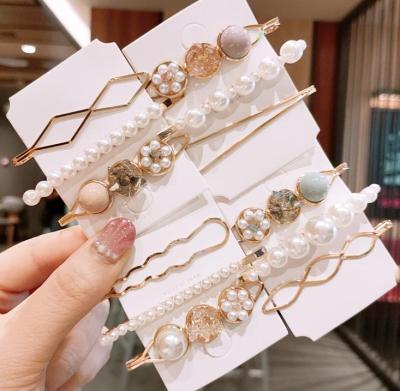 China Romantic.Stylish. Rich Hot Selling Glitter Diamond Pearl Hair Pins Beautiful Fashion Hair Clips Trend Accessories Clips For Girls for sale