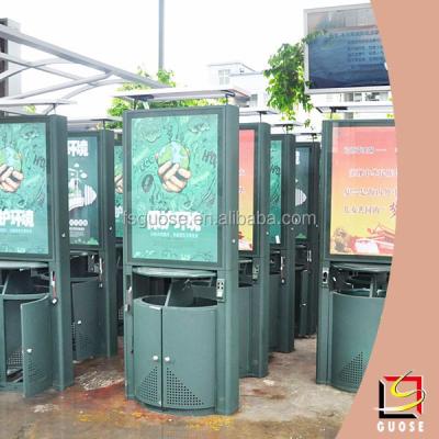 China Street Advertising Outdoor Solar Bin For Advertising Project / Rolling Up Advertising Board / Garbage Bin With Rolling Up Light Box for sale