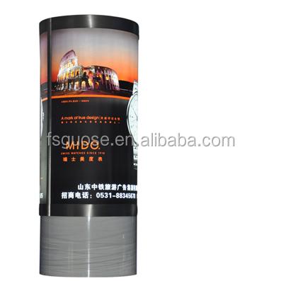 China Indoor Round Led Strip Pillar Advertising Column Light Box for sale