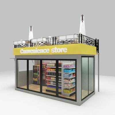 China Profession Manufacturer Custom Design Detachable Container Gas Station Modern Two Storey Convenience Store for sale