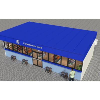 China Store Low Cost Structure Factory Gas Station Convenience Store for sale