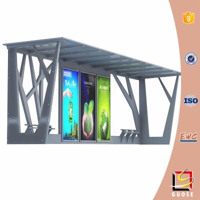 China Outdoor Modern Design Manufacturer Of Bus Stop For Bus Stop With Advertising Display for sale